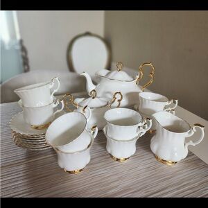 Royal Albert Val D'Or Vintage Bone China Porcelain Tea Set
